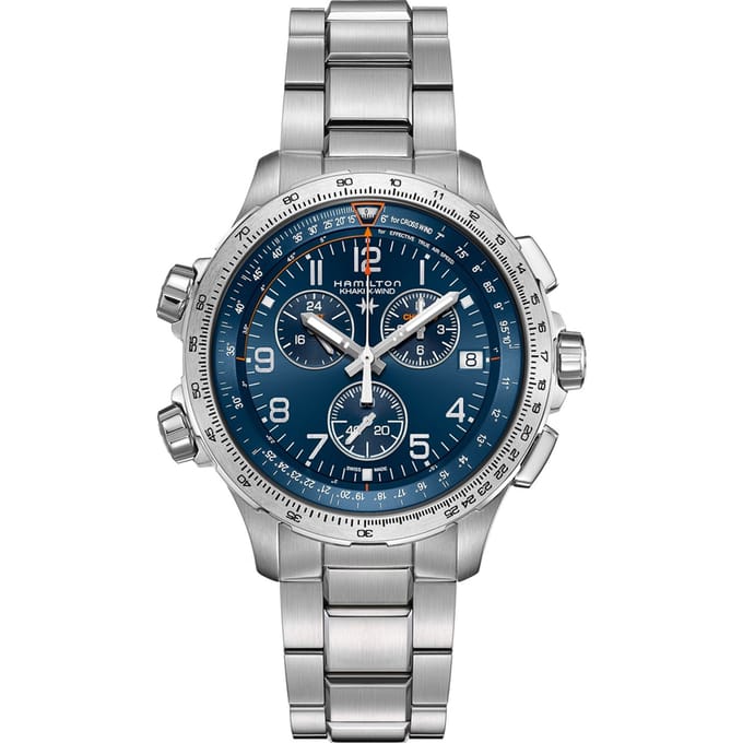 Hamilton Aviation H77922141 Khaki X-Wind GMT Horloge