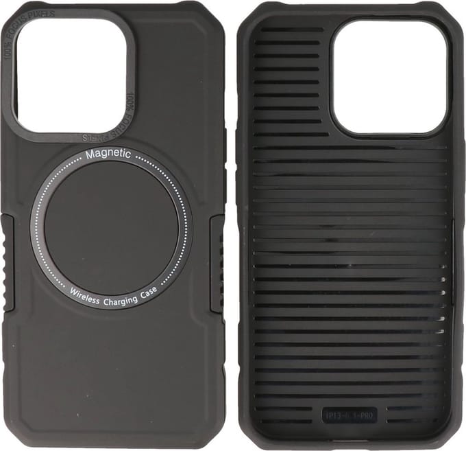 iPhone 13 Pro MagSafe Hoesje - Shockproof Back Cover - Zwart