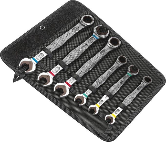 Steekringratel Dubbele Steeksleutelset Metrisch 6-Delig - Professioneel Schroefgereedschap