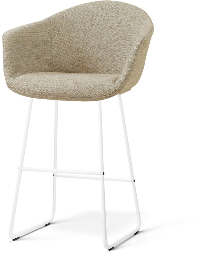 Nolon Nino-Otis barkruk taupe melange - wit onderstel - 75 cm