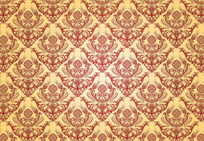 Fotobehang Floral Pattern Abstract | XL - 208cm x 146cm | 130g/m2 Vlies