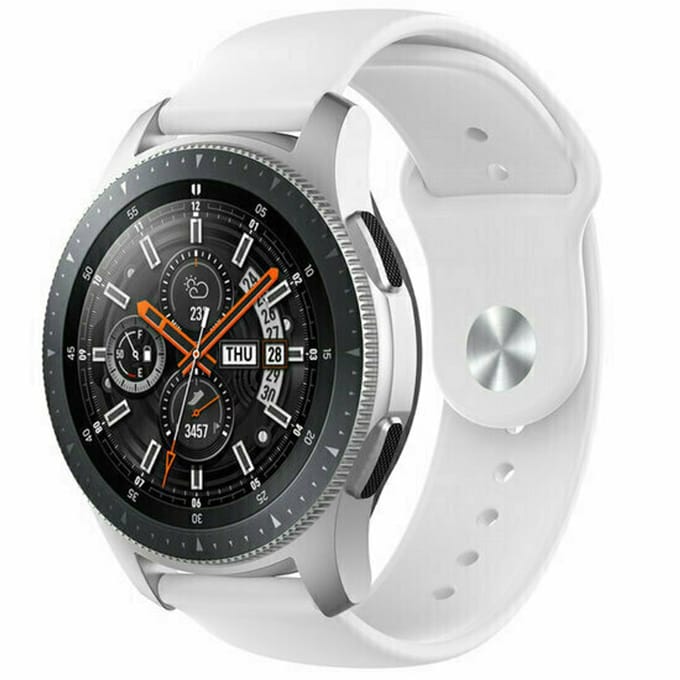By Qubix - Rubberen sportband - Wit - geschikt voor Huawei Watch 5 - 46mm