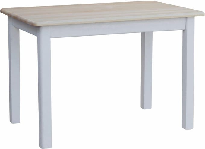 Massieve Grenen Eettafel Keukentafel Wit Gelakt 80x80 cm