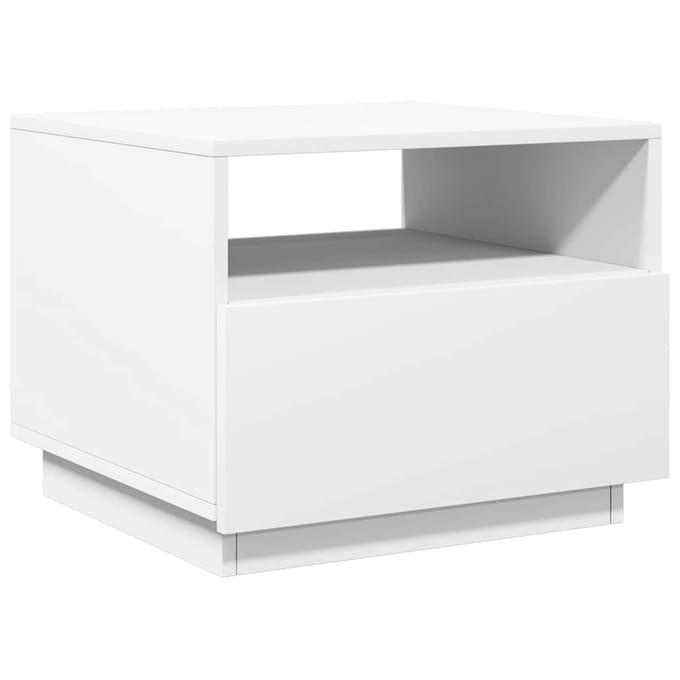 vidaXL - Salontafel - met - LED-verlichting - 50x49x40 - cm - wit