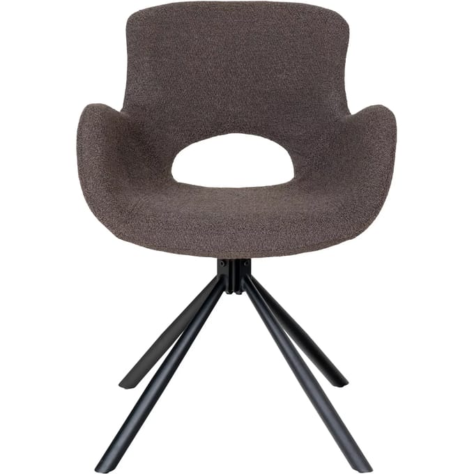 Set van 2 eetkamerstoelen Amorim bouclé draaibaar | House Nordic