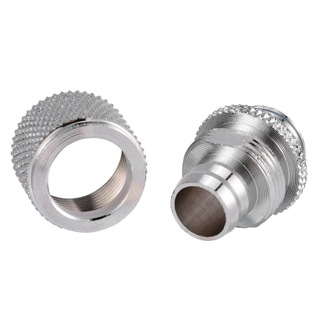 PC Waterkoeling Twee-touch Fitting G14 Draad Barb Connector voor Buis 9.5*12.7MM Platte Kop gray