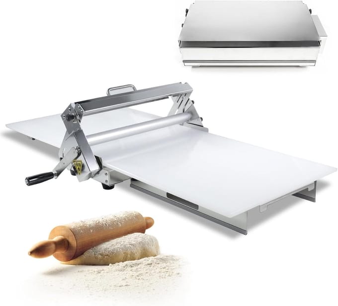 Deegroller Inklapbaar - Bakkerij Roller - Bakken Gebak - Verstelbare Dikte 25mm - 7.5 kg