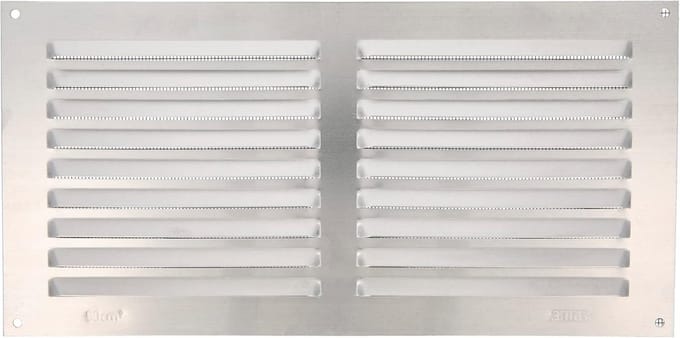 Rechthoekig Ventilatie Rooster Aluminium met Muggenhor - 150x300mm