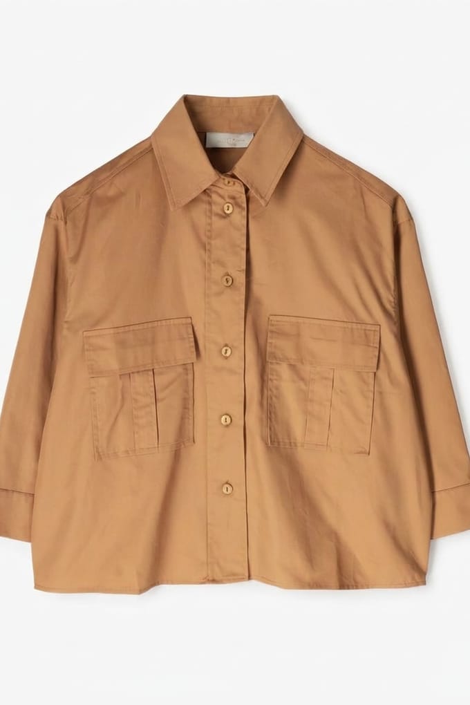 Devotion Twins Miracle Shirt Poplin Camel Taglia: L | Magliette intime Outlet | Donna | Marrone