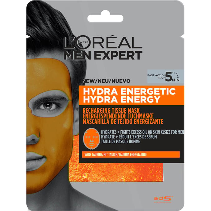 L’Oréal Paris Men Expert Hydra Energetic Hydratatie Gezichtsmasker - 1 stuk - Anti-vermoeidheid