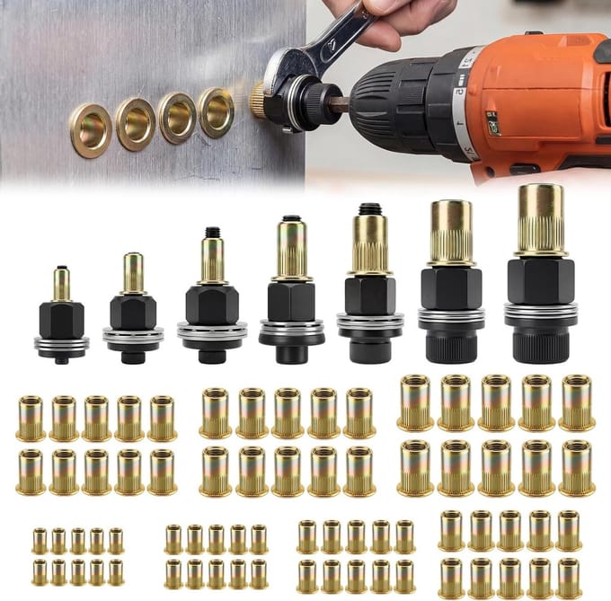 Solidchoice - 77 Delige Riveetmoer Set met Handgereedschap