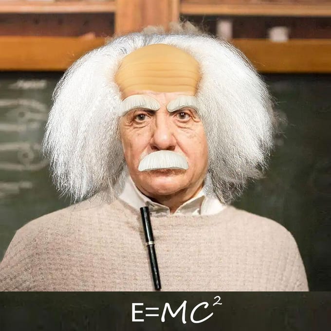 Witte pluizige kale pruik Einstein kostuum rekwisiet pruik One size wit