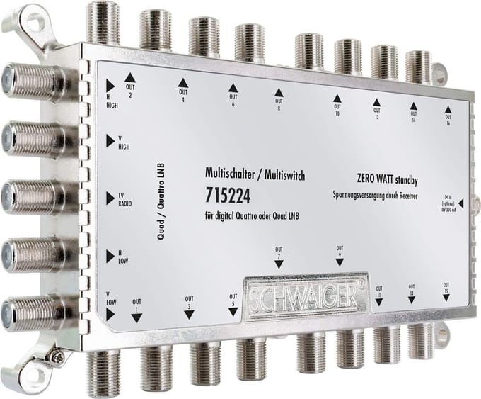 SCHWAIGER -5224- Multiswitch | 5 -> 16 | Met Externe Voeding
