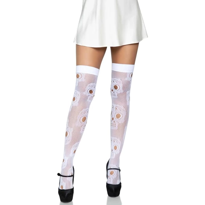 Vrouwelijke netauto's Leg Avenue Sugar Skull