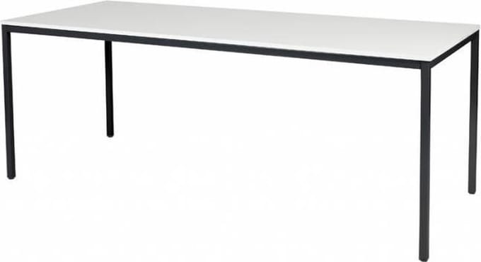 Bureautafel - Domino Basic 200x80 wit - zwart frame