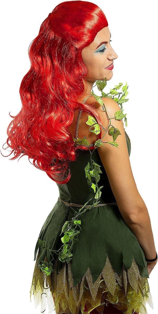 FUNIDELIA Poison Ivy pruik voor vrouwen - Rood