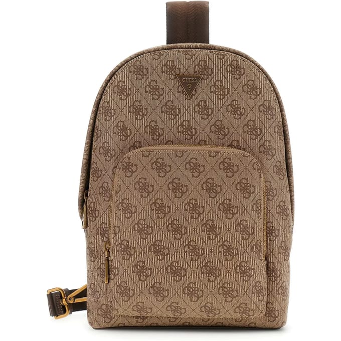 GUESS slingtas Milano Sling Bag Coffee bruine