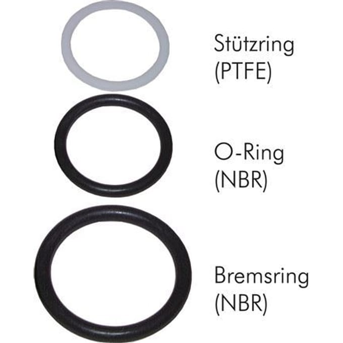 PTFE/NBR Afdichtingsset voor ISO 14541 Hydraulische Koppeling (M 42 x 2 en 48 mm) [5 Stuks]