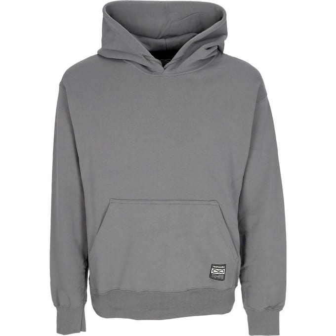 Lichtgewicht herensweatshirt met capuchon Label Hoodie grijs