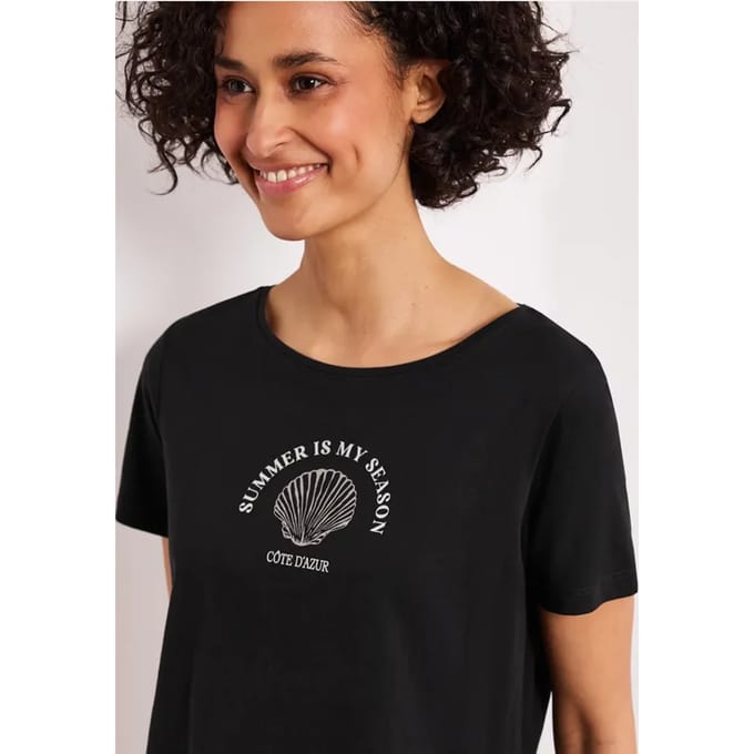 Shirt met schelpenprint