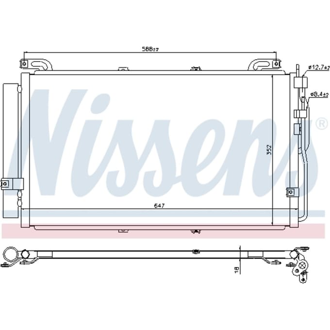 Condensator, airconditioning NISSENS 94644