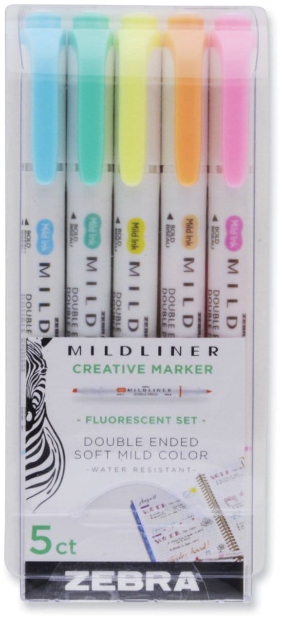 Verhaak Markers Mildliner Zebra Junior 5 Stuks