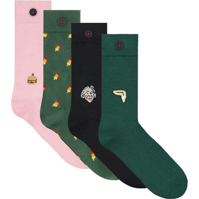 A-DAM Unisex 4-pack Casual Socks Multicolor Taglia: 36-40 | Calzini Outlet | Unisex