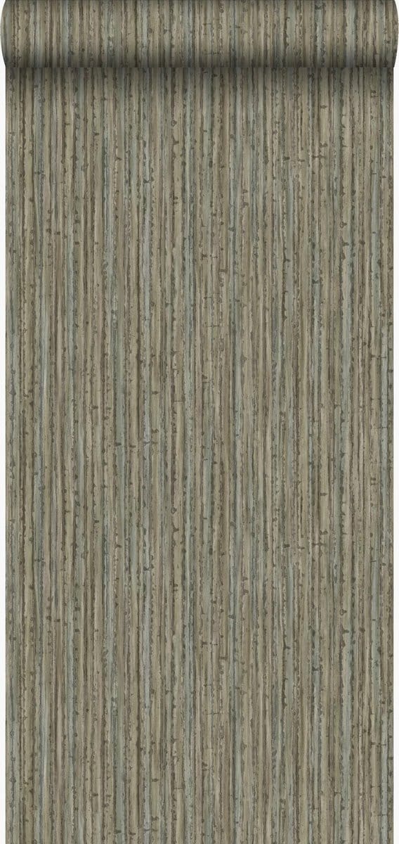 Origin Wallcoverings behang bamboe donker taupe - 53 cm x 10.05 m - 347405