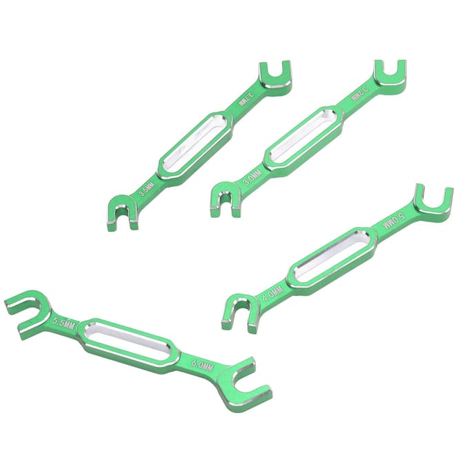 4PCS RC Spanner 3.0 3.2 3.5 3.7 4.0 5.0 5.5 6.0mm Aluminiumlegering Spanner Kogel rood