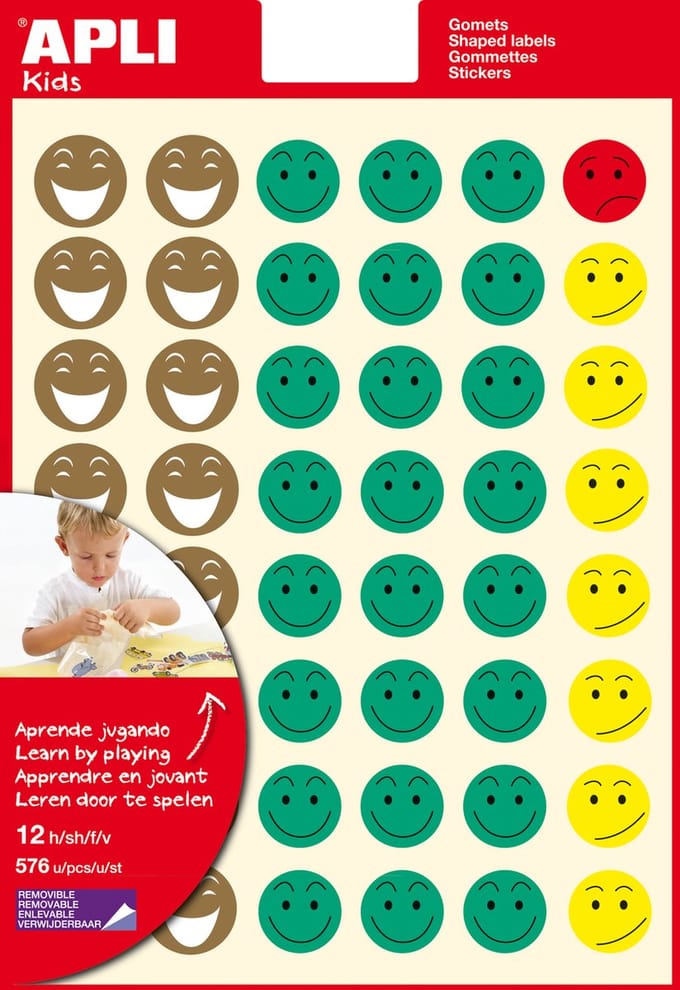 12xVellen, 576xStickers, Goud/Groen/Geel/Rood