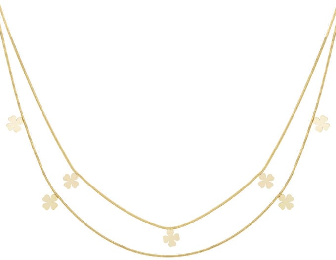 dubbele klaver ketting