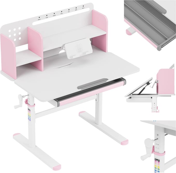 Mark Adler - Study 5.0 - Ergonomisch bureau voor een kind - roze