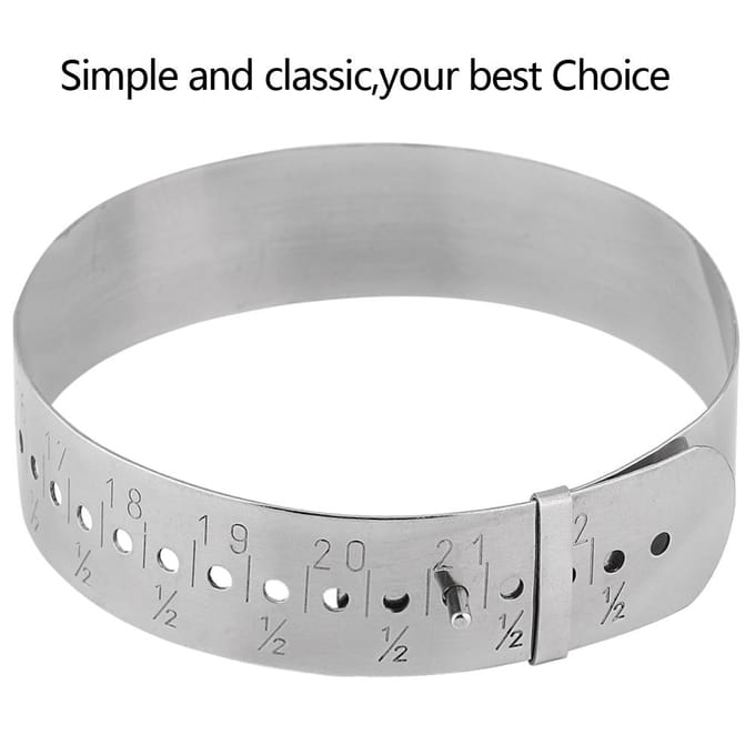 Roestvrij Staal Verstelbare Armbandmeter Sieraden Maken Armband Maatgereedschap gray