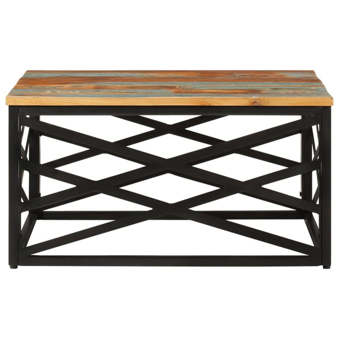 vidaXL - Salontafel - 68x68x35 - cm - massief - gerecycled - hout
