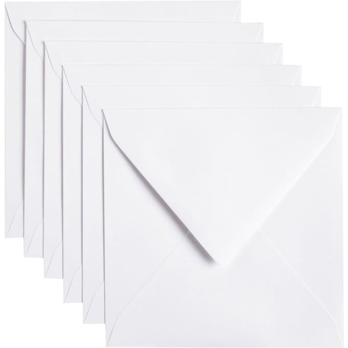 Papicolor Original Envelop Recycled Wit  6 stuks 140 x 140 mm