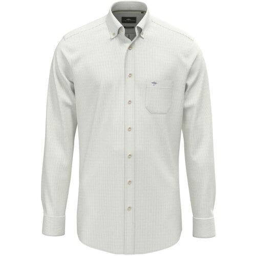 Fynch-Hatton Overhemd Fine Stripe Washed Oxford Avocado / male
