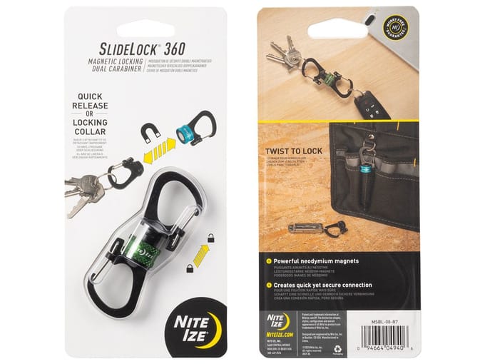 NITE Ize NI-MSBL-08-R7 Magnetische sleutelhanger Zwart, Olijf 1 stuk(s)