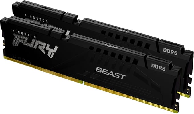 Kingston FURY Beast DDR5-6000 - 64GB - CL36 - Dual Channel (2 pcs) - AMD EXPO & Intel XMP - Zwart