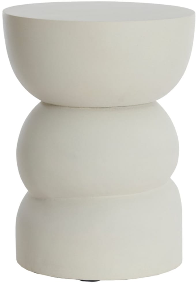 Light & Living Bijzettafel Azalio 35cm - Crème - Rond