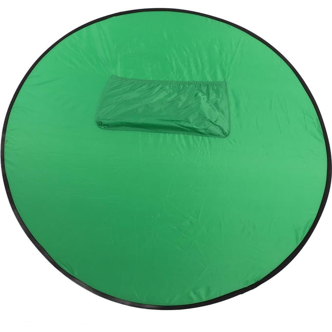 142cm Rond Groen Achtergronddoek Dubbelzijdig Inklapbaar Achtergrondscherm voor Live Streaming Videoconferenties green