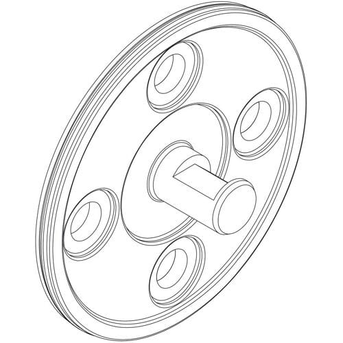 Hansgrohe replacement wall flange for Showerpipe 98673000