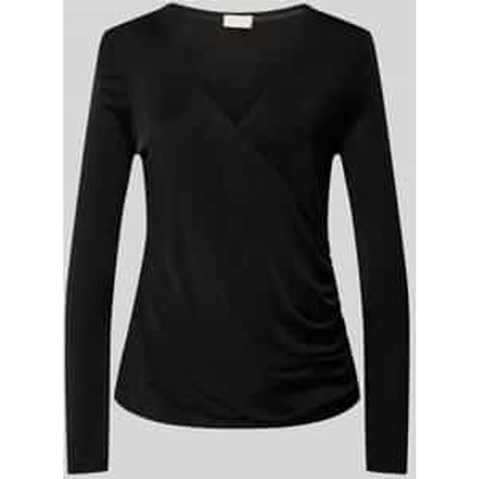 Shirt met lange mouwen en V-hals