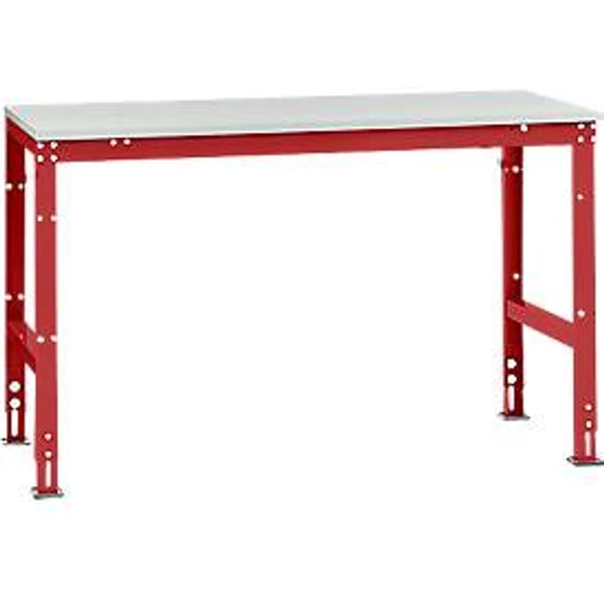 Manuflex basistafel UNIVERSAL Standaard, tafelblad melamine, 1500 x 800, robijnrood