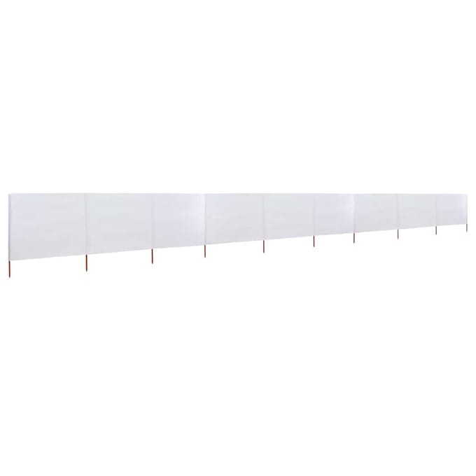 vidaXL - Windscherm - 9-panelen - 1200x120 - cm - stof - zandwit