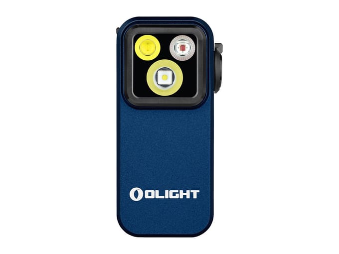 Olight Oclip Pro Midnight Blue – Compacte Clipzaklamp Met Floodlight, Spotlight En Rood Licht