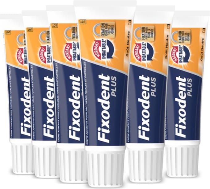 Fixodent Plus - Voordeelverpakking 6x40 g - Kleefpasta