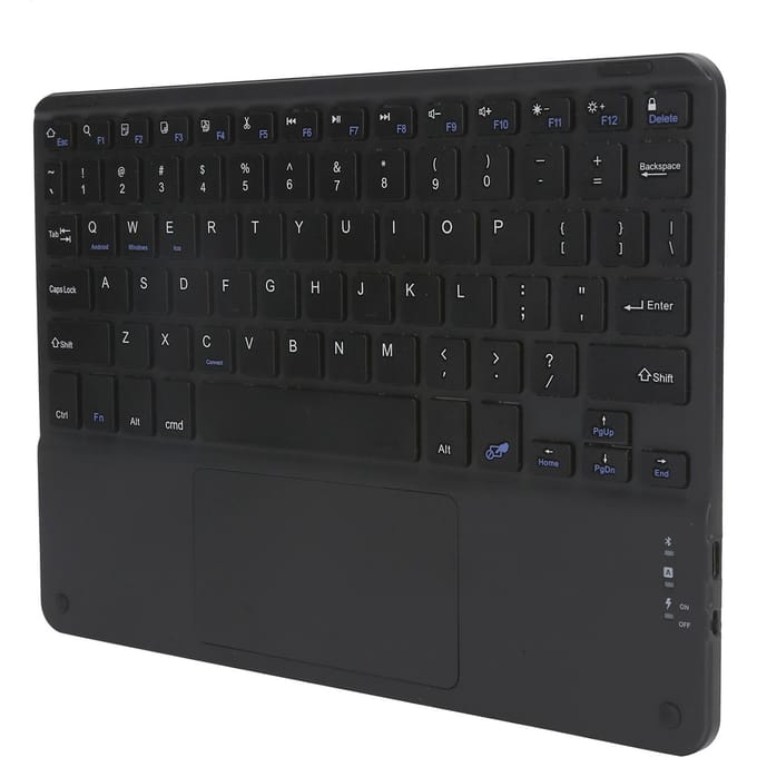 Clavier Bluetooth sans fil tactile multifonction, accessoires externes pour ordinateur, capuchon carré 10 pouces(Noir noir
