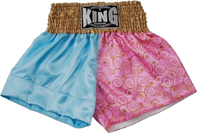 King KTBS-09 Dames Kickboks Broekjes Roze blauw - S