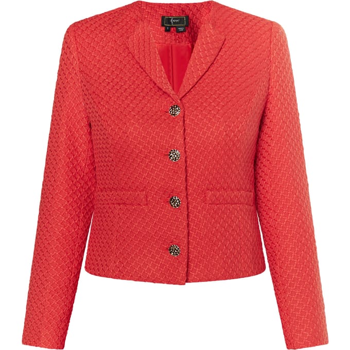 Faina Bouclé jasje Dames rood