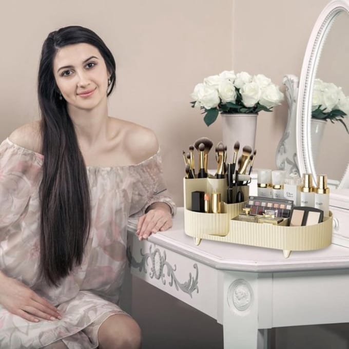 360° Draaibare Luxe Make-Up Organizer voor Badkamer en Slaapkamer